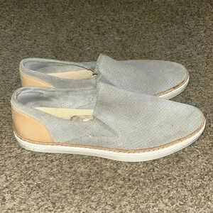 UGG Australia Adley Perforated Slip On Beige Suede Sneakers